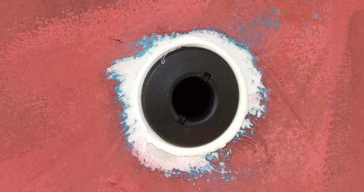 Skroggennemføring fuget og monteret