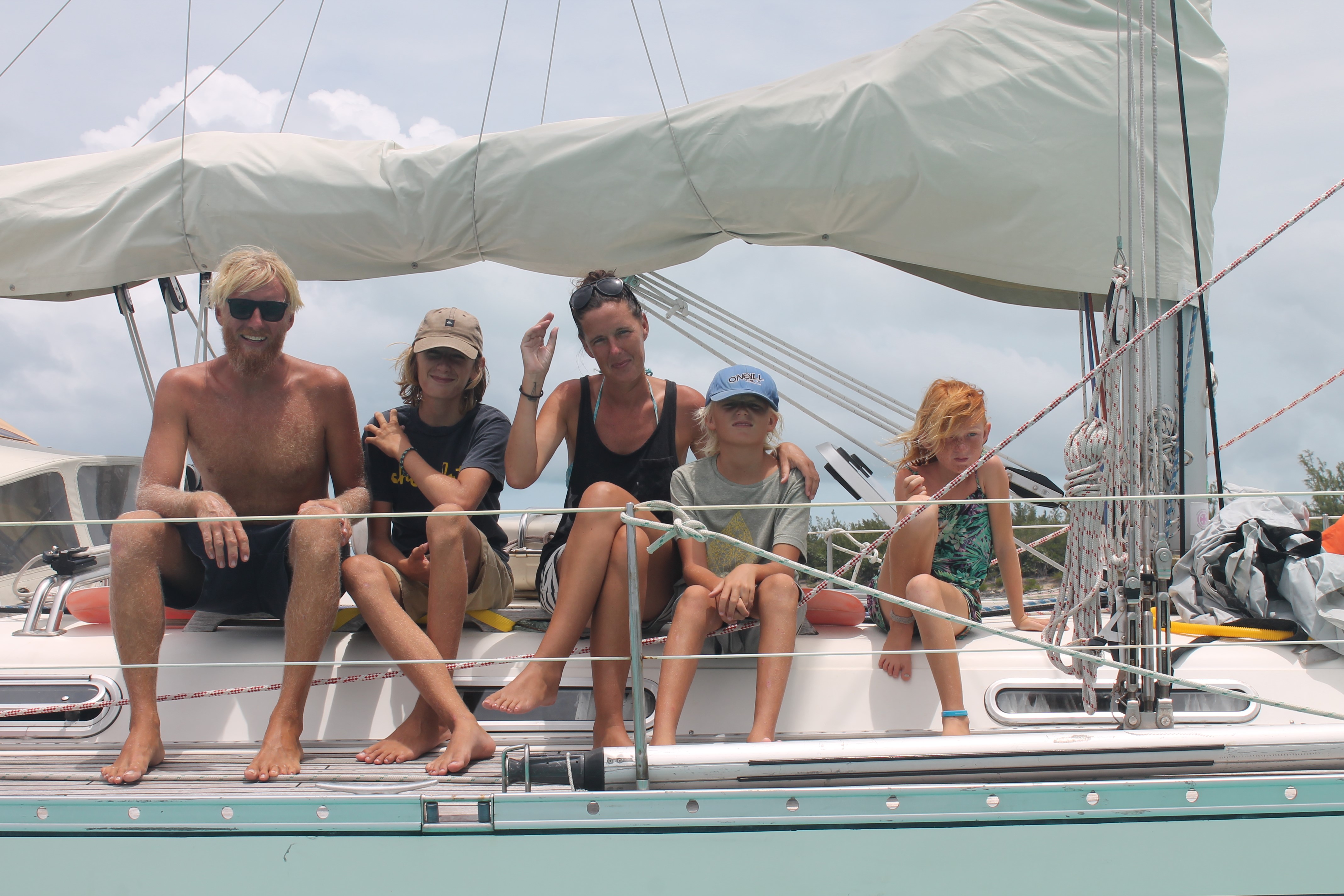 over Atlanten med børn om bord